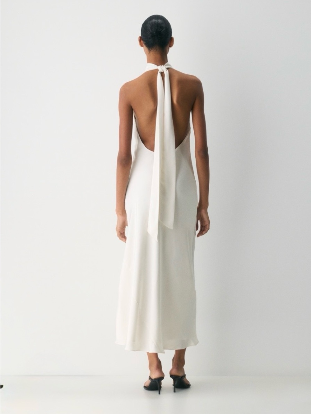 Aritzia White High-Neck Halter Dress - Picture 2 of 3